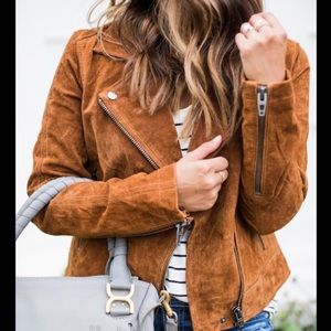 Blank NYC Vegan Suede Moto Zip Jacket